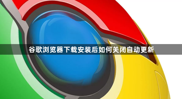 谷歌浏览器下载安装后如何关闭自动更新1