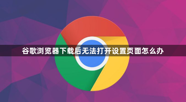 谷歌浏览器下载后无法打开设置页面怎么办1