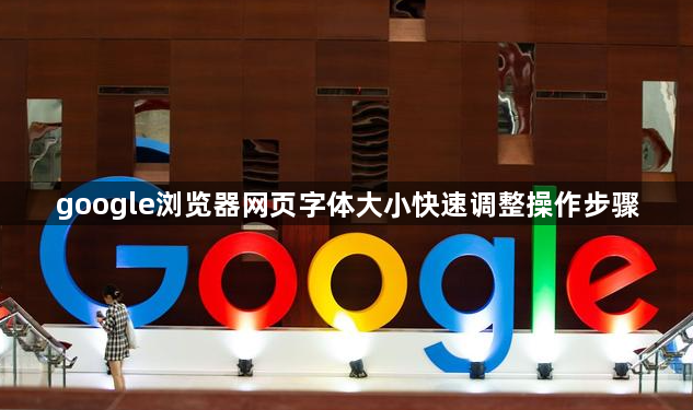 google浏览器网页字体大小快速调整操作步骤1