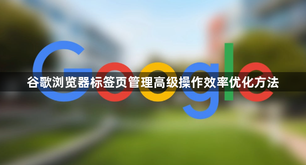 谷歌浏览器标签页管理高级操作效率优化方法1