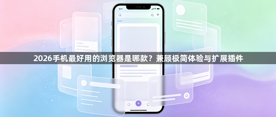 2026手机最好用的浏览器是哪款？兼顾极简体验与扩展插件1