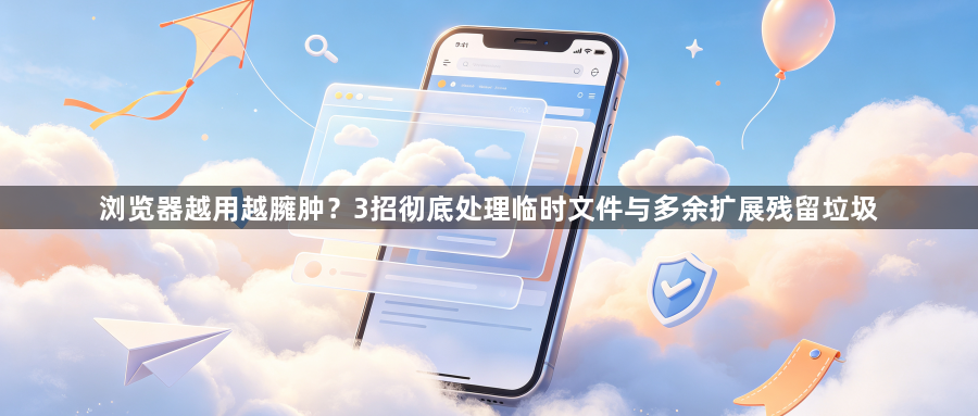 浏览器越用越臃肿？3招彻底处理临时文件与多余扩展残留垃圾1