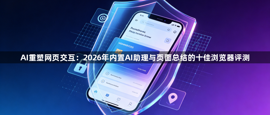 AI重塑网页交互：2026年内置AI助理与页面总结的十佳浏览器评测1
