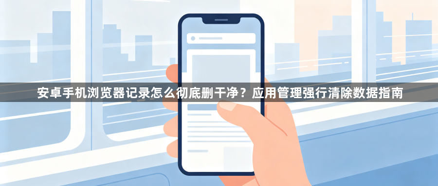 安卓手机浏览器记录怎么彻底删干净？应用管理强行清除数据指南1
