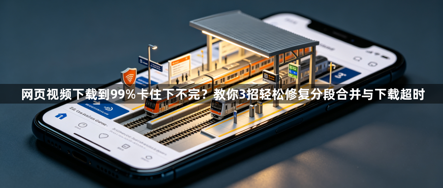 网页视频下载到99%卡住下不完？教你3招轻松修复分段合并与下载超时1
