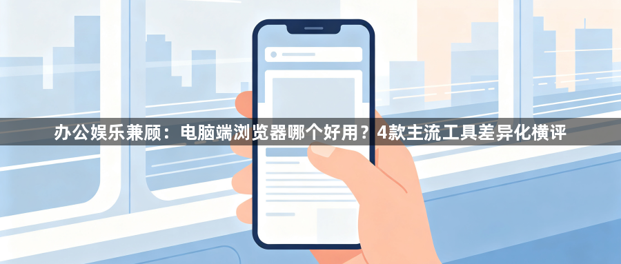 办公娱乐兼顾：电脑端浏览器哪个好用？4款主流工具差异化横评1